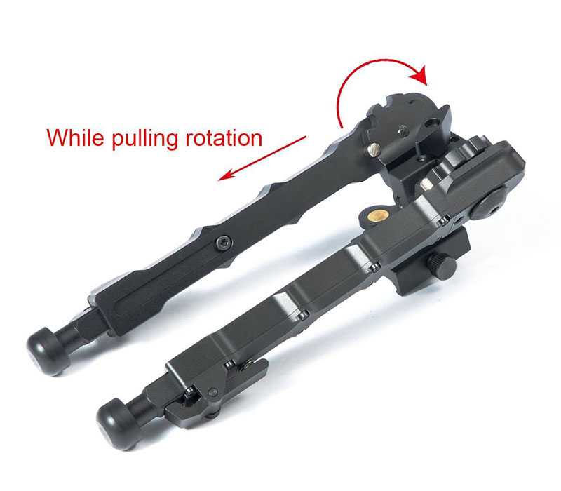 Aluminum SR5 tripod Quick Detach SR-5 QD Bipod 20mm rail Black